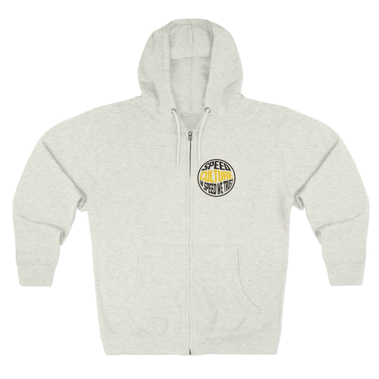 Speed Culture Zip-Up Hoodie – In Speed We Trust Racing Hoodie for Car Enthusiasts