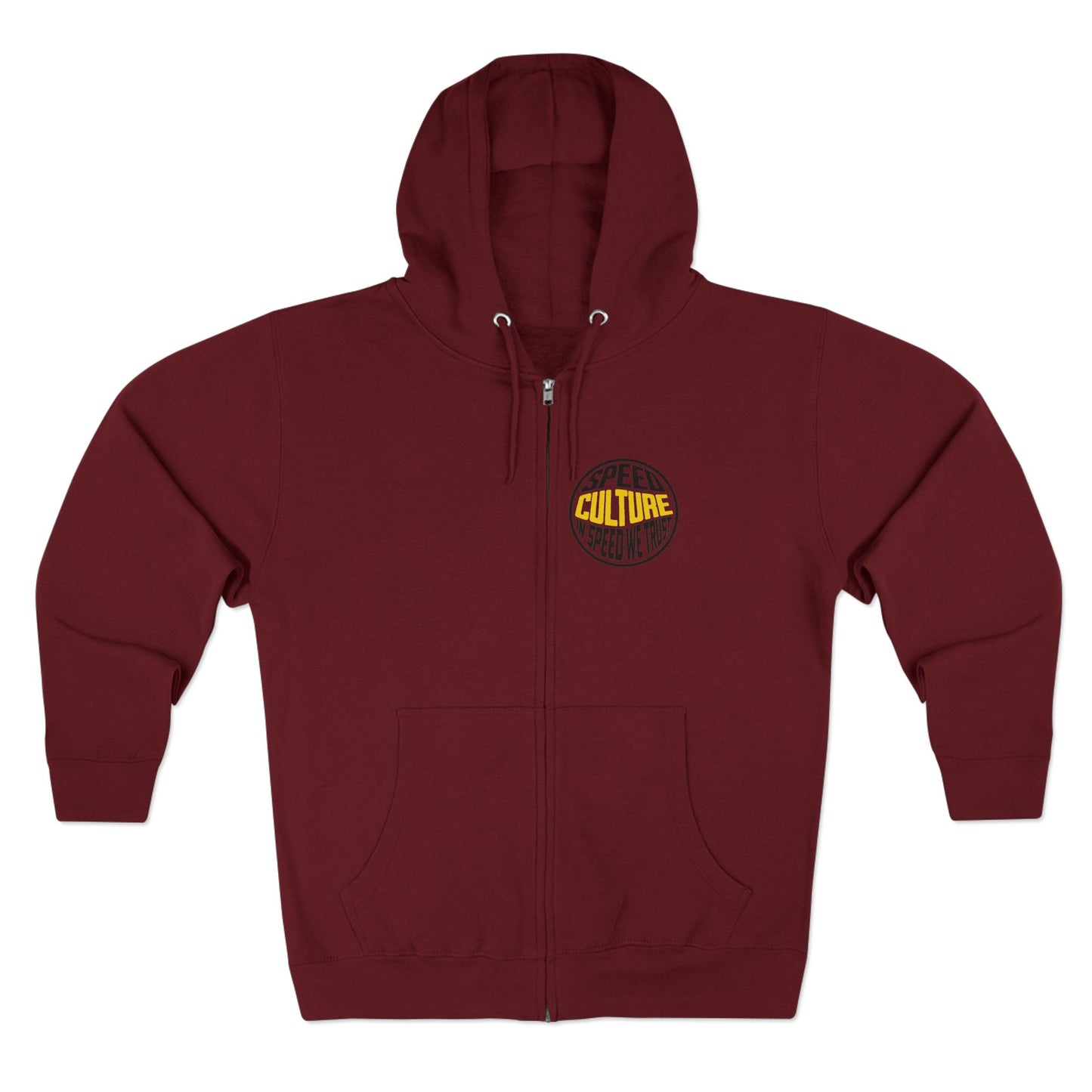 Speed Culture Zip-Up Hoodie – In Speed We Trust Racing Hoodie for Car Enthusiasts