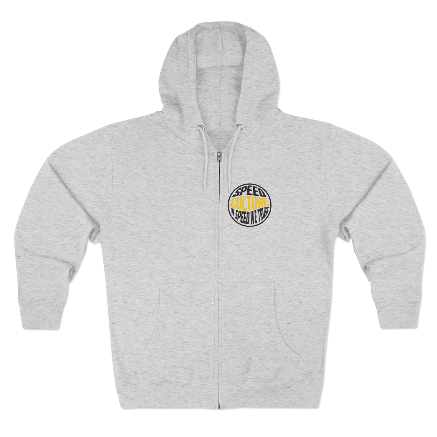 Speed Culture Zip-Up Hoodie – In Speed We Trust Racing Hoodie for Car Enthusiasts